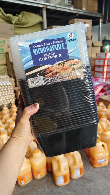 [SAT]MICROWAVABLE BLACK FOOD CONTAINER