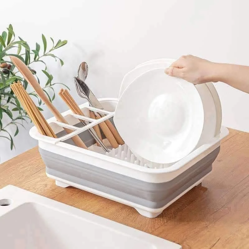 [SAT]SILICON FOLDING DISH DRAINER