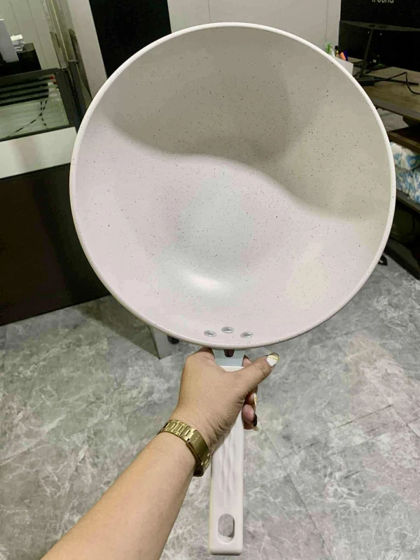 [SAT]AESTHETIC WHITE WOK PAN