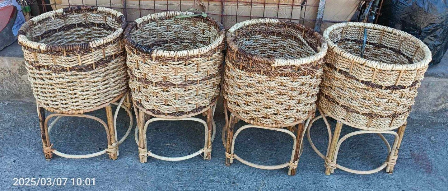 [SAT]RATTAN PLANTER LARGE