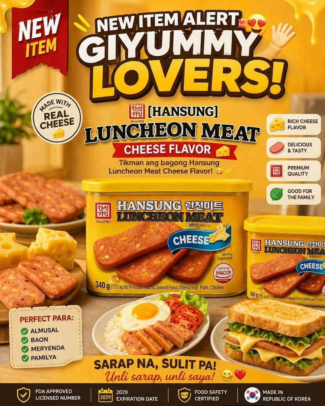 [SAT]HANSUNG LUNCHEONMEAT CHEESE