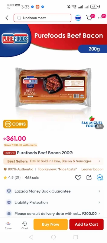 [WED]PF BEEF BACON
